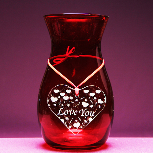 Love You Vase and Wine Bottle Charm